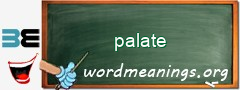 WordMeaning blackboard for palate